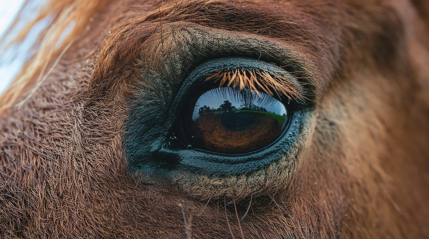 Un regard de cheval au Centre équestre d'Ambazac, Ambazac